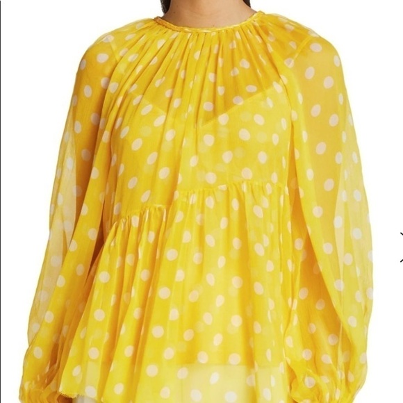 Zimmermann Brightside Polka Dot Swing Blouse - Picture 1 of 14